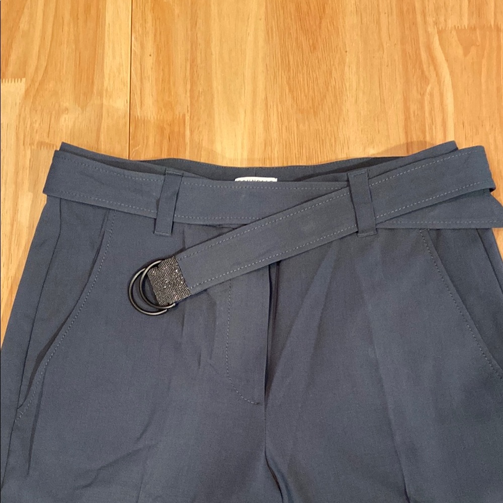 Woman’s Green/ Gray Pants with Belt